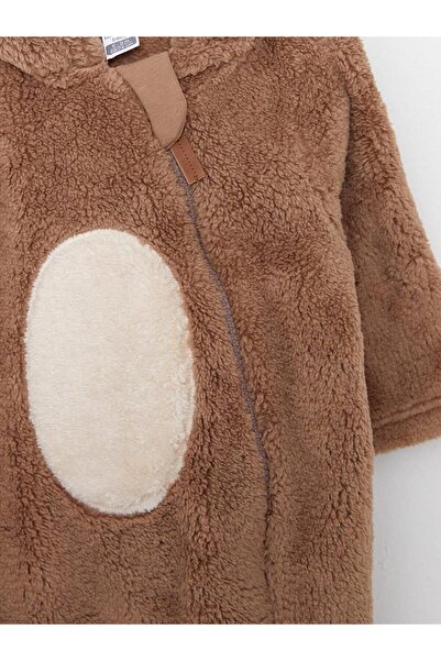 LC Waikiki Lcw Baby Hooded Long Sleeve Plush Baby Boy Romper (W2)