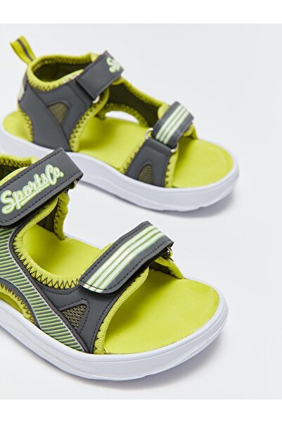 LC Waikiki Double Striped Printed Boys' Sandals