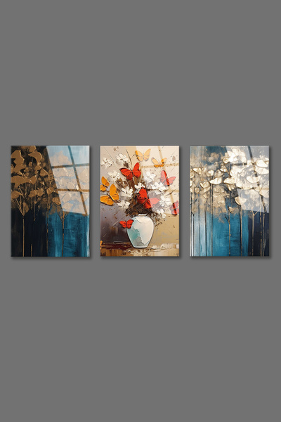 BV DEKOR ΣΕΤ 3 ΤΕΜΑΧΙΩΝ ΜΟΝΤΕΡΝΟΥ ΠΑΓΚΟΥ ΖΩΓΡΑΦΙΣΜΕΝΟΥ ΤΟΥΑΛΕΤΑΣ ΜΕ ΣΧΕΔΙΑ ΑΝ...