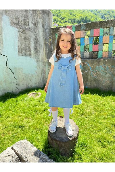 VOSVOSBABY Blugi cu fundă - Gilet și Body cu guler scoici