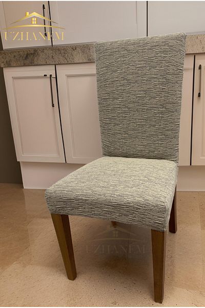 uzhanem Stretch Elastic Lycra ελαστικό κάλυμμα καρέκλας μονόχρωμο κάλυμμα καρέκλας ζακάρ (6 ΤΕΜ) Mink
