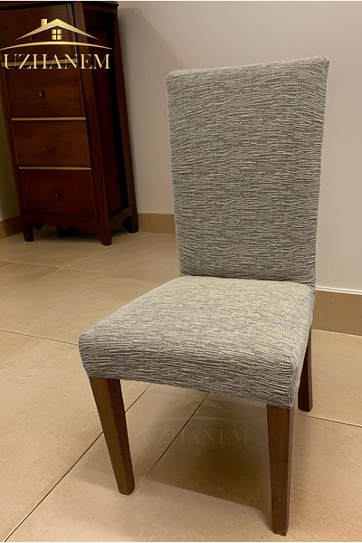 uzhanem Stretch Elastic Lycra ελαστικό κάλυμμα καρέκλας μονόχρωμο κάλυμμα καρέκλας ζακάρ (6 ΤΕΜ) Mink