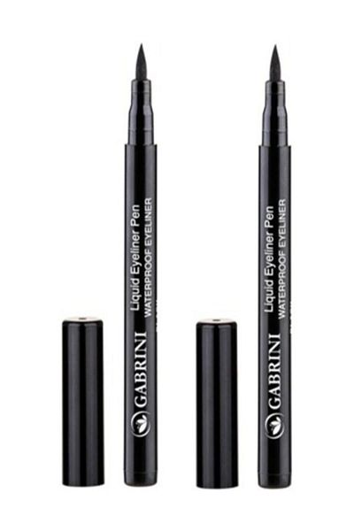 Gabrini Pen Dipliner Black Waterproof Liquid Eyeliner Pen X 2 Pieces
