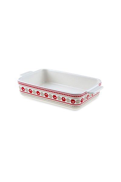 Jumbo Porcelain Hollie Small Size Oven Tray 3x13x4,5 Cm 1 Red Standard