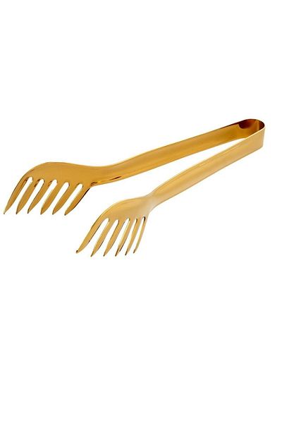 Jumbo Steel Titanium Gold 3-Piece Tongs Set