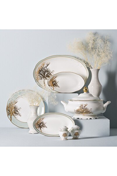 Jumbo Daphne 12 Kişilik 60 Parça Bone Yemek Takımı