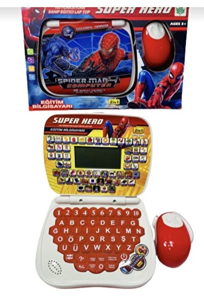ABCDE Eğitici Ekranlı Laptop Çocuk Bilgisayarı Mouseli 100 Fonksiyonlu Ingili...