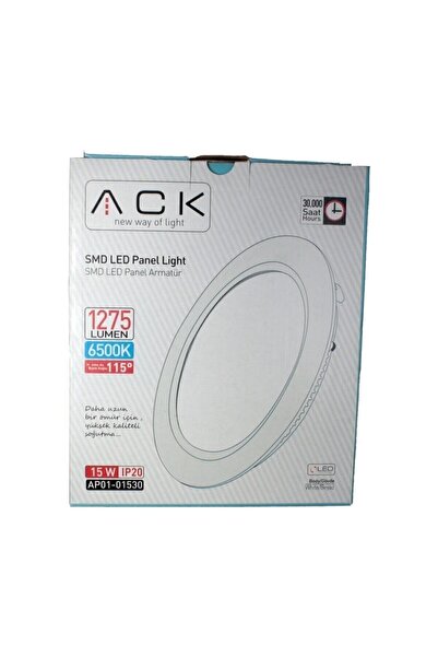 ACK Sıva Altı Yuvarlak Led Panel Armatür 15w 6500k (AP01-01530)