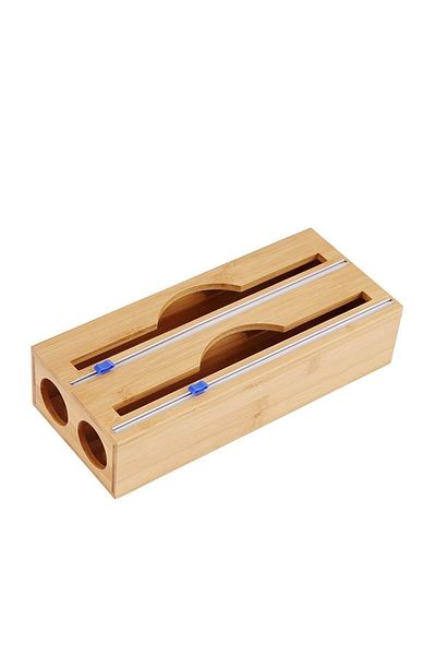 MİS KİTCHEN Bamboo Cutting Box - 2 Compartments, Foil and Stretch