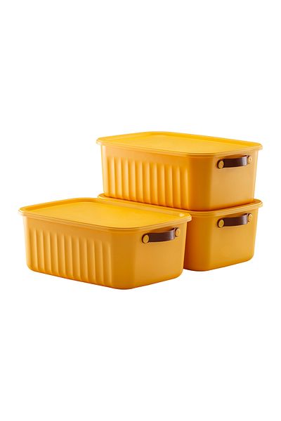 Mutfak Köşesi Boxify Mix 10 Lt - 3 Pieces Organizer Box with Lid, Decorative Storage Organizer
