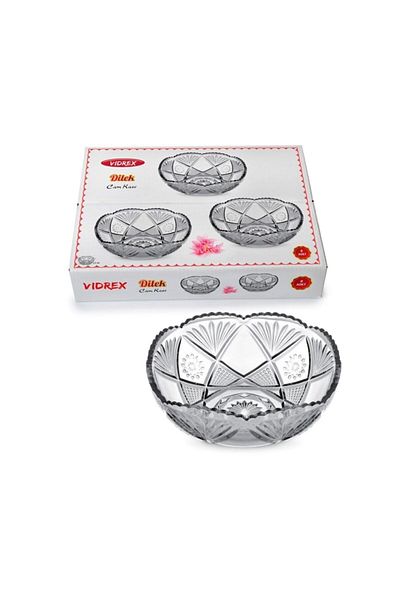 Vidrex Dilek Glass 6-Piece Bowl 12 cm