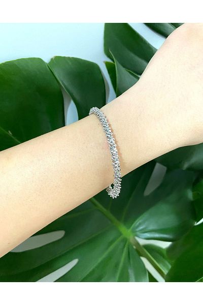 staınless steel Steel Bracelet - Serrated Cuff Design
