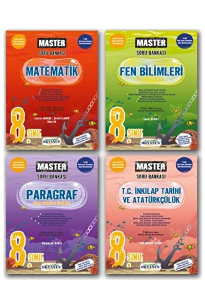 Okyanus Yayınları 8.sınıf Lgs Master 4'lü Soru Bankası Seti - 2023-2024 Lgs K...