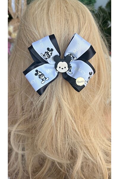 QUEEN AKSESUAR Disney Mickey Mouse 3D miš figurica, slatka crno-bela mašna - ...