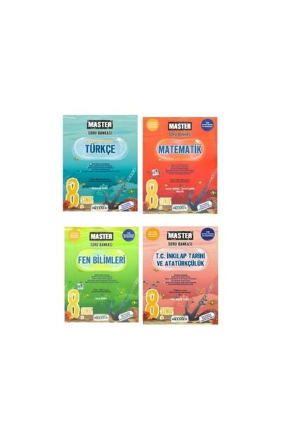 Okyanus Yayınları Master 8 Sınıf Yeni Baskı Soru Bankası Set 4 Kitap