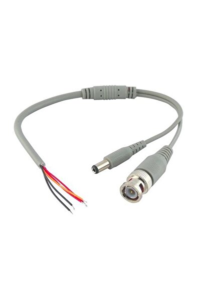Genel Markalar 1 adet Hazır Kablolu Bnc Konnektör Dc Power Jak Cctv Y Kablo