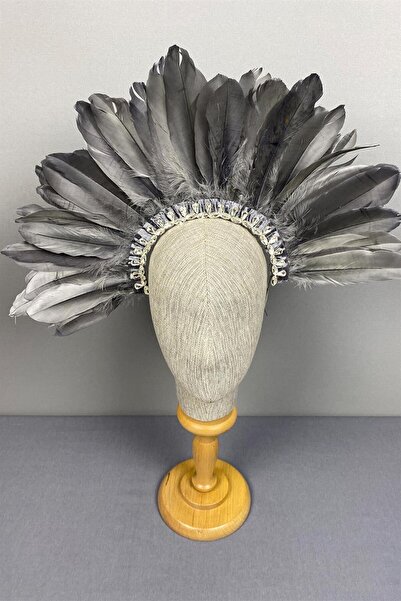 Limelia Accesoriu pentru coroana de henna pentru mireasa cu pene Dali din pia...