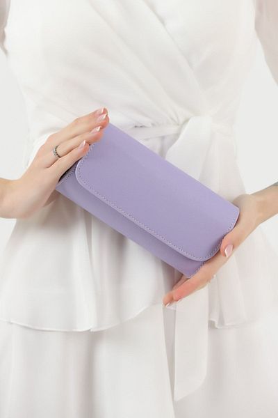 efnanstore Geanta portofoliu rochie de seara cu model dungi liliac