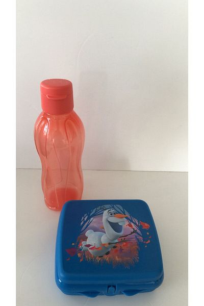Tupperware 500 ml Orange and Blue Olaf Nutrition Water Bottle