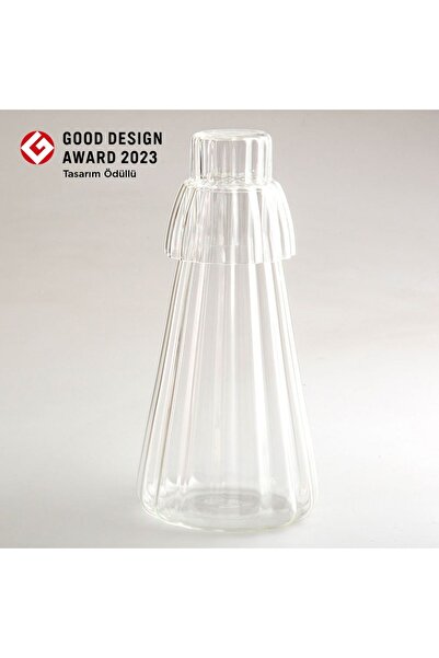 Jumbo Bloom Şeffaf Başucu Sürahisi