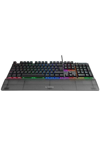 Rampage Carbon Mekanik RGB Q Bilek Destekli Red Switch Gaming Oyuncu Klavye