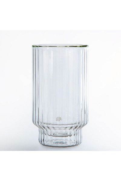 Jumbo Glory Double Wall 2-Piece Striped Glass Set 300 Ml