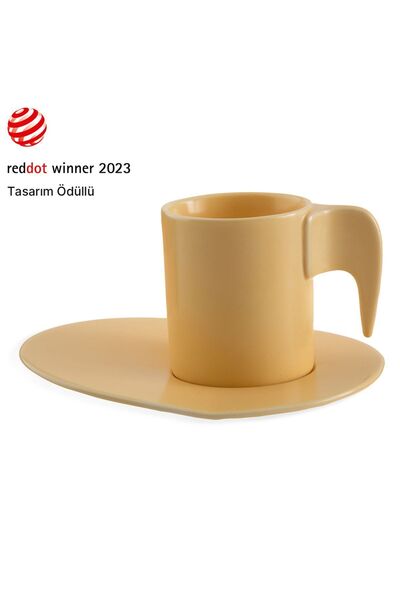 Jumbo Elefas Sarı Tek Kişilik Fincan Takımı En Yeni 990396