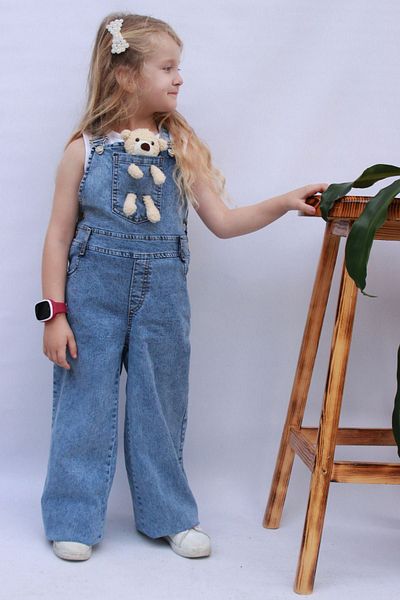 Pollito Salopet pentru fete, sezonier, cu lungime reglabilă, din denim