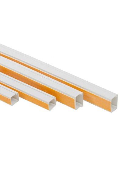Üçler Plastik Yapışkan Bantlı Kablo Kanalları 12x12 Mm 2 Metre Beyaz