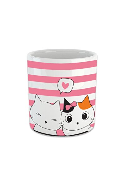 Vivas Cat Paw Double Cup Handleless Espresso Double Turkish Coffee Cup Coffee Cup