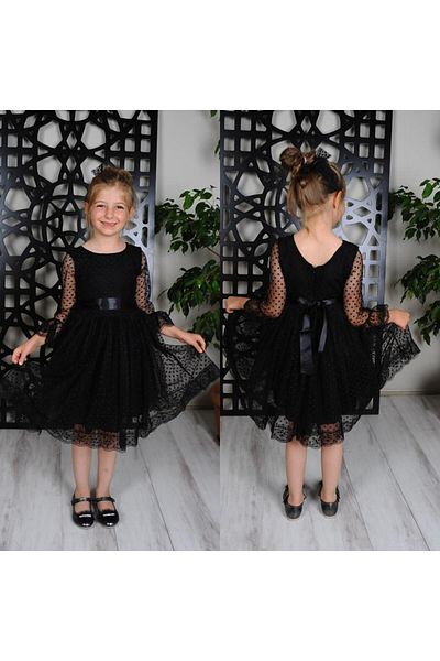 Retro Women Rochie de seara fetita cu dantela neagra cu catarama din guipur - ocazie speciala de absolvire aniversare rochie eleganta printesa