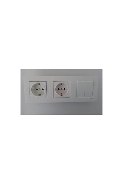 VİKO Viko Karre Set of 3 - White Commitator, Grounded Socket