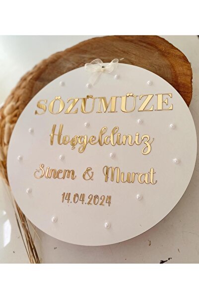 pati SÖZÜMÜZE HOŞGELDİNİZ GOLD VE GÜMÜŞ PLEKSİ İNCİ DETAYLI