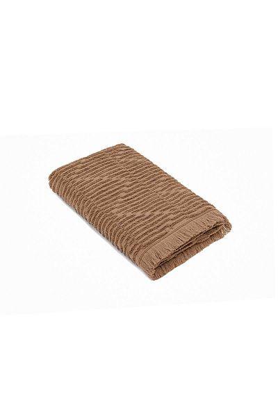 Green Black Anisa Hand Face Towel 100% Cotton Combed Jacquard Brown 50x90 Cm