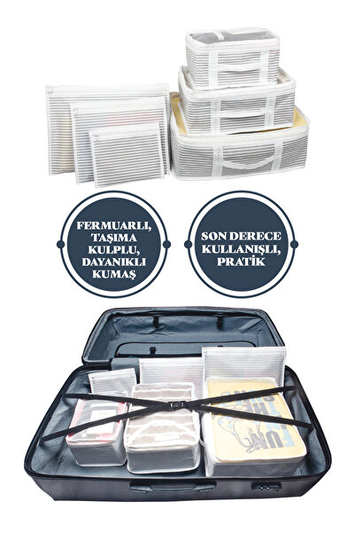 Manken İstanbul Merva Suitcase Organizer 6 Piece Travel Set Suitcase Organizer