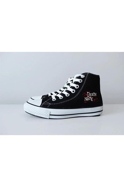 Touz Black Death Note Anime Printed Canvas Shoes