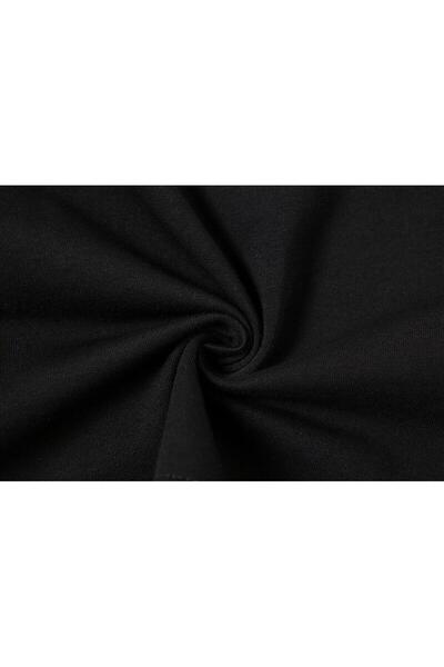 Touz Moda Black Crop - Heart Web Printed, Αντίστροφη Ραφή