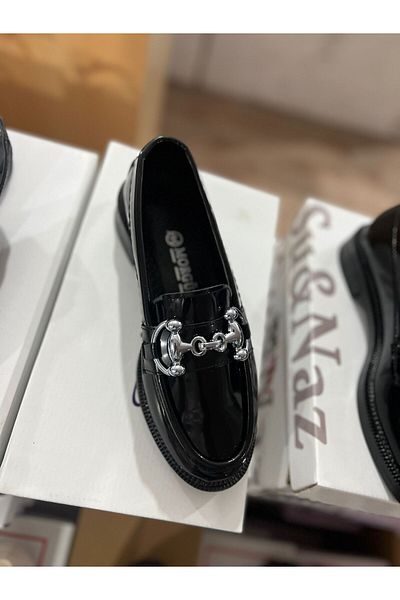 Morgül Pantofi casual Lofer cu cataramă argintie