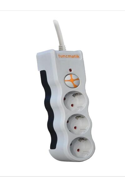 Tunçmatik TUNCMATIK POWERSURGE 3-SURGE PROTECTION PLUG-1050 JOULE-WHITE WITH CABLE