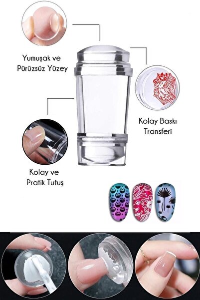 Roesıa Rose Cosmetics Tırnak Süs Damgalama Stamper Kolay French Aleti