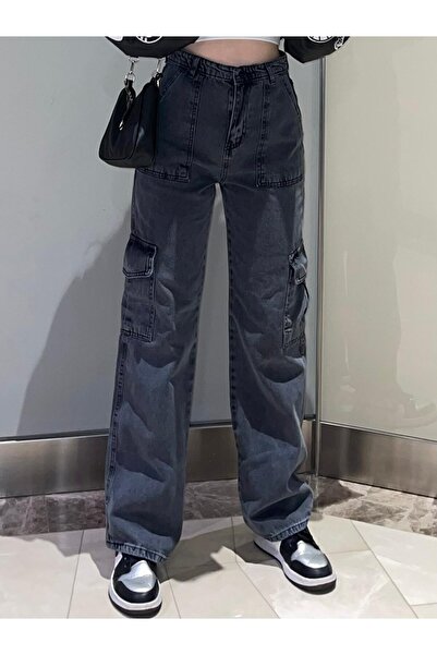 Touz Moda Oversize Gray Trousers - Cargo Pocket