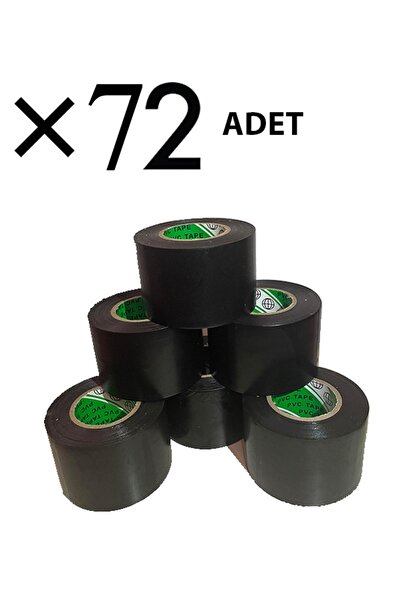 Globus Pvc Geniş Izole Bant 50 Mm X 25 Mt Siyah 6 Adet - Tamir Bandı - SİYAH