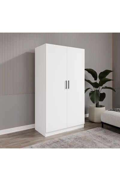 Genel Markalar ŞİPAL 2 KAPILI 6 BÖLMELİ BEYAZ ELBİSE DOLABI