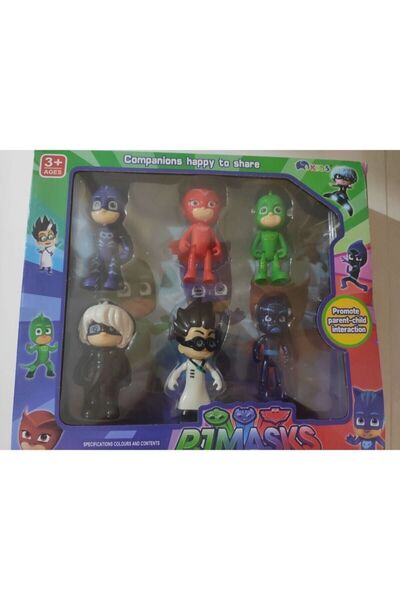 TURKAFONE Pjmasks 6'lı Pijamaskeliler Figür Seti