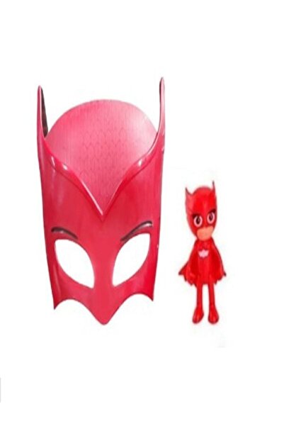 TURKAFONE Pija Maskeliler Baykuş Kız Maske Ve Figür Set Oyuncak 2 Li