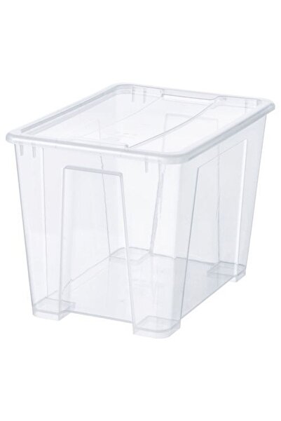 IKEA Kapaklı Kutu Şeffaf 39x28x28 cm/22 lt kapaklı kutu