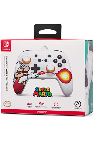 Powera NINTENDO SWITCH ENHANCED KABLOLU OYUN KUMANDASI FIREBALL MARIO