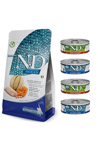 N&D Kitten Yavru Morina Balıklı Balkabaklı Kedi Maması 1,5 Kg + Kitten Yavru ...