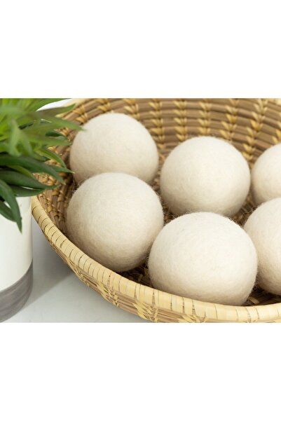 inSade Concept Yün Kurutma Topu 3 Adet Doğal Yumuşatıcı Çamaşır Kurutma Makinesi Kurutma Topları