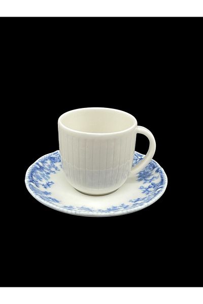 YzHome White Porcelain Coffee Cup Set - Set for 6 People 85ml